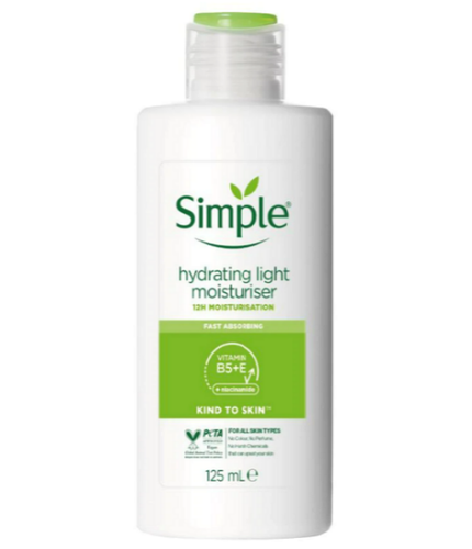 کرم آبرسان و مرطوبکننده سیمپل مدل لایت Light حجم 125 میلی لیتر Simple
